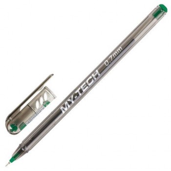 Ручка шариковая масляная PENSAN 5 шт. "My-Tech", ЗЕЛЕНАЯ, игольчатый узел 0,7 мм, линия 0,35 мм, 2240/25