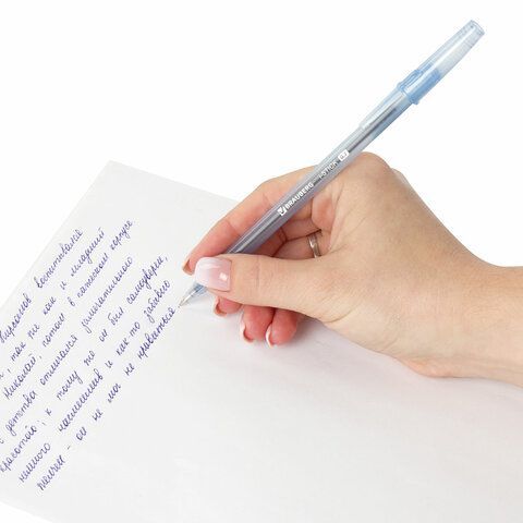 Ручка шариковая BRAUBERG &quot;i-STICK&quot; СИНЯЯ, пишущий узел 0,7 мм, линия письма 0,35 мм, 143442