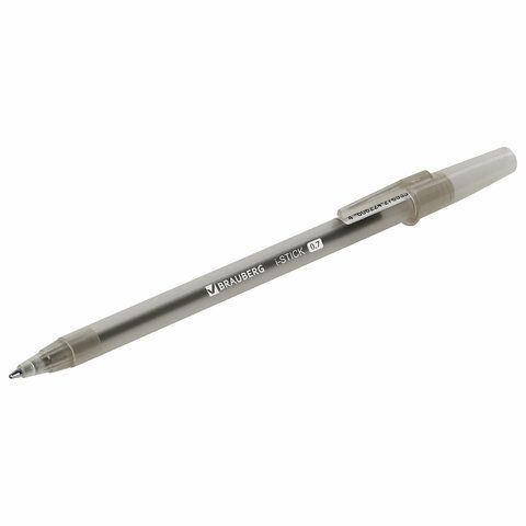 Ручка шариковая BRAUBERG &quot;i-STICK&quot;, ЧЕРНАЯ, пишущий узел 0,7 мм, линия письма 0,35 мм, 143443
