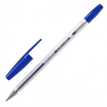 Ручка шариковая BRAUBERG 50 шт. "M-500 CLASSIC", СИНЯЯ, корпус прозрачный, узел 0,7 мм, линия письма 0,35 мм, 143444