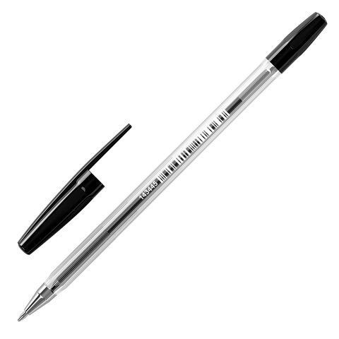 Ручка шариковая BRAUBERG &quot;M-500 CLASSIC&quot;, ЧЕРНАЯ, корпус прозрачный, узел 0,7 мм, линия письма 0,35 мм, 143445