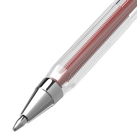 Ручка шариковая BRAUBERG &quot;M-500 CLASSIC&quot;, КРАСНАЯ, корпус прозрачный, узел 0,7 мм, линия письма 0,35 мм, 143446