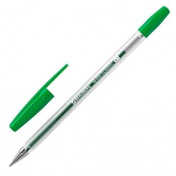 Ручка шариковая BRAUBERG 50 шт. "M-500 CLASSIC", ЗЕЛЕНАЯ, корпус прозрачный, узел 0,7 мм, линия письма 0,35 мм, 143447