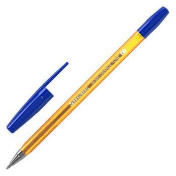 Ручка шариковая BRAUBERG 50 шт. "M-500 ORANGE TONE", СИНЯЯ, корпус тонированный оранжевый, узел 0,7 мм, линия письма 0,35 мм, 143451
