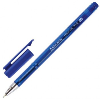 Ручка шариковая масляная BRAUBERG 4 шт. "PROFI-OIL TONE", СИНЯЯ, узел 0,7 мм, линия письма 0,35 мм, 143459