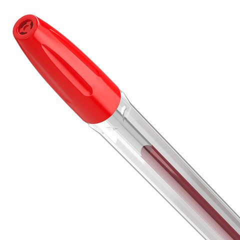 Ручка шариковая BRAUBERG 50 шт. &quot;ULTRA&quot;, КРАСНАЯ, узел 1 мм, чернила ГЕРМАНИЯ, наконечник ШВЕЙЦАРИЯ, 143560