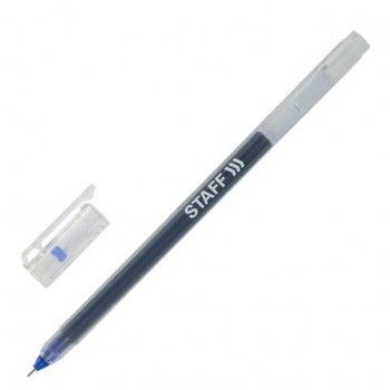 Ручка гелевая STAFF 12 шт. "EVERYDAY" GP-673, СИНЯЯ, длина письма 1000 м, игольчатый узел 0,5 мм, линия письма 0,35 мм, 143672
