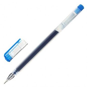 Ручка гелевая STAFF 12 шт. "Basic" GP-675, СИНЯЯ, длина письма 1000 м, игольчатый узел 0,5 мм, линия письма 0,35 мм, 143674