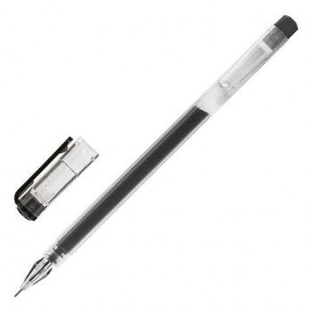 Ручка гелевая STAFF 12 шт. "Basic" GP-675, ЧЕРНАЯ, длина письма 1000 м, игольчатый узел 0,5 мм, линия письма 0,35 мм, 143675
