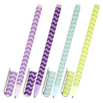 Ручка шариковая BRAUBERG 36 шт. SOFT TOUCH STICK "GEOMETRIC", СИНЯЯ, мягкое покрытие, корпус ассорти, узел 0,7 мм, 143701