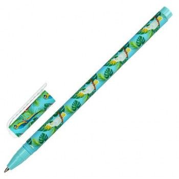 Ручка шариковая BRAUBERG 36 шт. SOFT TOUCH STICK "PARROTS", СИНЯЯ, мягкое покрытие, узел 0,7 мм, 143706