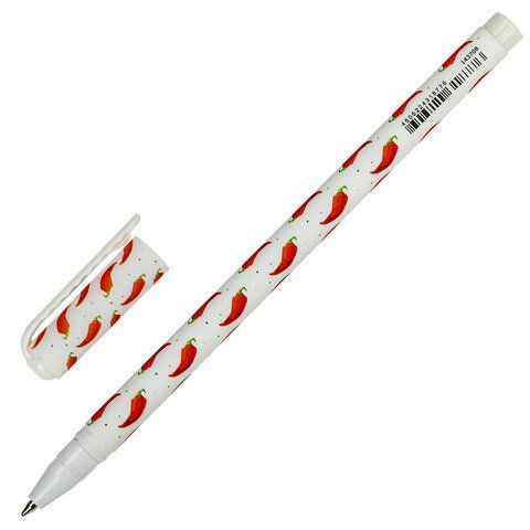 Ручка шариковая BRAUBERG 36 шт. SOFT TOUCH STICK &quot;CHILI PEPPER&quot;, СИНЯЯ, мягкое покрытие, узел 0,7 мм, 143708