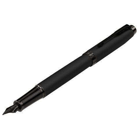 Ручка перьевая PARKER &quot;IM Achromatic Black BT&quot;, черный матовый, нержавеющая сталь, синяя, 2127741