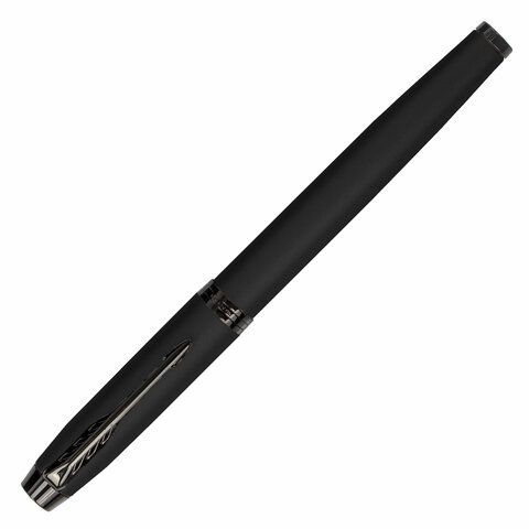 Ручка перьевая PARKER &quot;IM Achromatic Black BT&quot;, черный матовый, нержавеющая сталь, синяя, 2127741