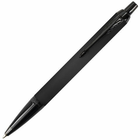 Ручка шариковая PARKER &quot;IM Achromatic Black BT&quot;, черный матовый, нержавеющая сталь, синяя, 2127618