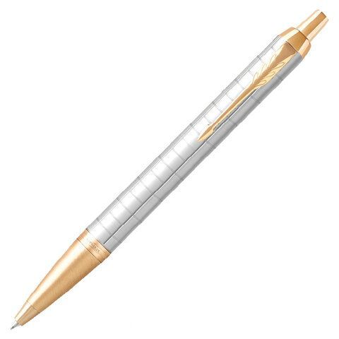 Ручка шариковая PARKER &quot;IM Premium Pearl GT&quot;, жемчужный лак, позолота, синяя, 2143643