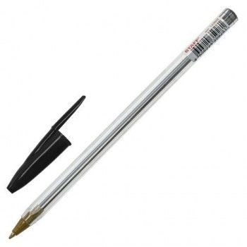 Ручка шариковая STAFF 50 шт. "Basic Budget BP-04", ЧЕРНАЯ, линия письма 0,5 мм, с штрихкодом, 143869
