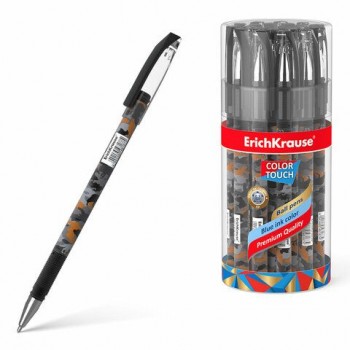 Ручка шариковая ERICH KRAUSE 24 шт. ColorTouch "Rough native", СИНЯЯ, узел 0,7 мм, линия письма 0,35 мм, 48766