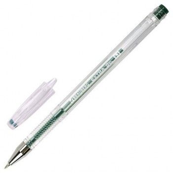 Ручка гелевая BRAUBERG 12 шт. "EXTRA", ЗЕЛЕНАЯ, корпус прозрачный, узел 0,5 мм, линия 0,35 мм, 143904