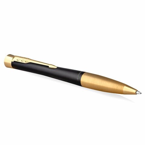 Ручка шариковая PARKER &quot;Urban Twist Black GT&quot;, корпус черный, позолоченные детали, синяя, 2143640