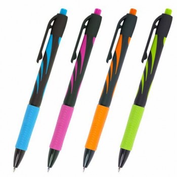 Ручка шариковая автоматическая BRAUBERG 40 шт. ULTRA-RT NEON, СИНЯЯ, 0,7 мм, линия 0,35 мм, 143932