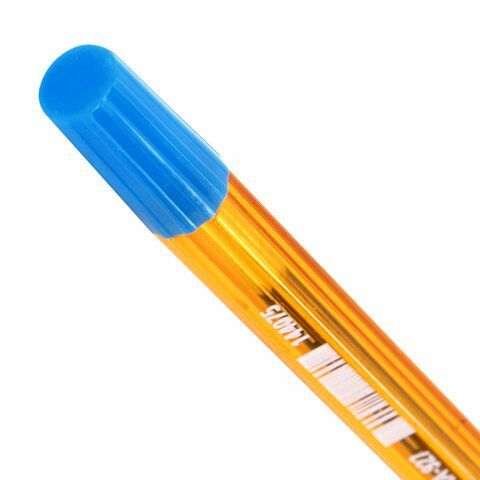Ручка шариковая STAFF 50 шт. AA-927 ORANGE, СИНЯЯ, корпус тонированный оранжевый, узел 0,7 мм, линия письма 0,35 мм, 144075