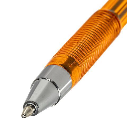 Ручка шариковая STAFF 50 шт. AA-927 ORANGE, СИНЯЯ, корпус тонированный оранжевый, узел 0,7 мм, линия письма 0,35 мм, 144075