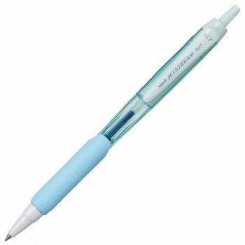 Ручка шариковая масляная автоматическая с грипом UNI 2 шт. "JetStream", СИНЯЯ, корпус бирюзовый, 0,35 мм, SXN-101FL AQUA
