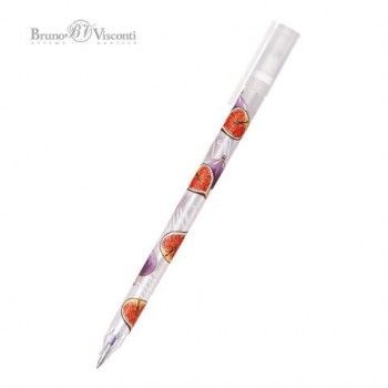 Ручка гелевая BRUNO VISCONTI 24 шт. "UniWrite", СИНЯЯ, "Fresh&fruity. Инжир", линия 0,4 мм, 20-0305/02