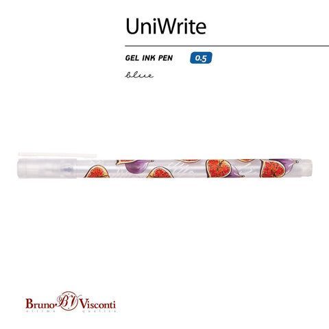 Ручка гелевая BRUNO VISCONTI &quot;UniWrite&quot;, СИНЯЯ, &quot;Fresh&amp;fruity. Инжир&quot;, линия 0,4 мм, 20-0305/02
