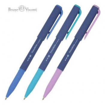 Ручка шариковая масляная BRUNO VISCONTI 24 шт. "PrimeWrite", СИНЯЯ, "Navy", ассорти, линия письма 0,4 мм, 20-0295/03
