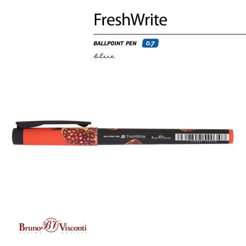 Ручка шариковая BRUNO VISCONTI 24 шт. &quot;FreshWrite&quot;, СИНЯЯ, &quot;Гранат&quot;, линия 0,5 мм, 20-0214/90
