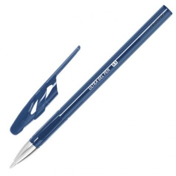 Ручка гелевая BRAUBERG 24 шт. "ULTRA GEL NAVY BLUE", ТЕМНО-СИНЯЯ, стандартный наконечник 0,5 мм, линия письма 0,35 мм, 144281