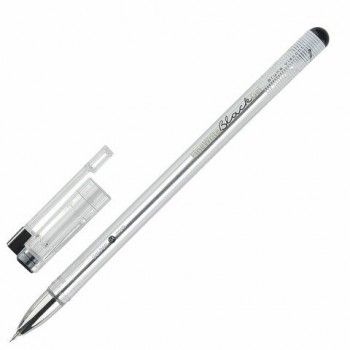 Ручка гелевая BRUNO VISCONTI 50 шт. FineWrite, черная, стержень серебро, 0,4 мм, линия 0,3 мм, 20-0392/02