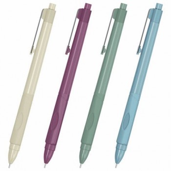 Ручка шариковая автоматическая с грипом BRAUBERG 12 шт. "COMFORT GRIP", СИНЯЯ, игольчатый наконечник 0,7 мм, линия письма 0,35 мм, 144323