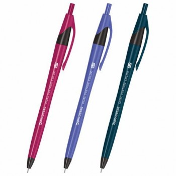 Ручка шариковая масляная автоматическая BRAUBERG 24 шт. "DUAL VINTAGE COLOR", СИНЯЯ, пишущий узел 0,7 мм, линия письма 0,35 мм, 144328