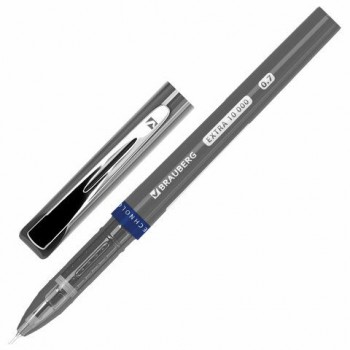 Ручка шариковая BRAUBERG 3 шт. "EXTRA 10000", УВЕЛИЧЕННАЯ ДЛИНА ПИСЬМА 10000 МЕТРОВ, СИНЯЯ, узел 0,7 мм, линия письма 0,35 мм, 144329