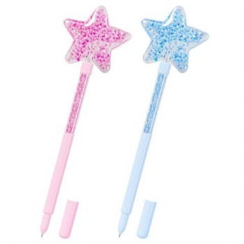 Ручка с топпером с блестками шариковая FUNSTER 12 шт. "MAGIC STAR", СИНЯЯ, ассорти, пишущий узел 0,7 мм, линия письма 0,35 мм, 144379