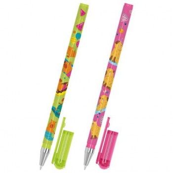 Ручка шариковая с принтом FUNSTER 36 шт. STICK "CUTE CAPY", СИНЯЯ, SOFT TOUCH покрытие, узел 0,7 мм, линия письма 0,35 м, 144393