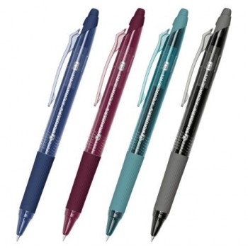 Ручка гелевая стираемая автоматическая BRAUBERG 24 шт. "X-ERASE RT MORANDI COLOR", СИНЯЯ, пишущий узел 0,7 мм, линия письма 0,5 мм, 144425