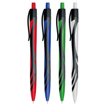 Ручка шариковая автоматическая BRAUBERG 24 шт. "ULTRA COLOR CLASSIC", корпус ассорти, СИНЯЯ, пишущий узел 0,7 мм, линия письма 0,35 мм, 144498