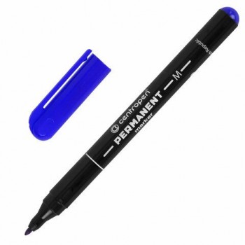 Маркер перманентный CENTROPEN 3 шт. 2846, СИНИЙ, тонкий наконечник, 1 мм, 6 2846 9406