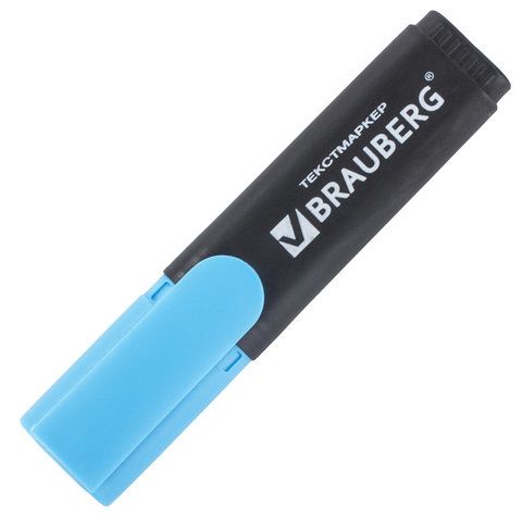 Текстовыделитель BRAUBERG 2 шт. &quot;Contract&quot;, ГОЛУБОЙ, линия 1-5 мм, 150391