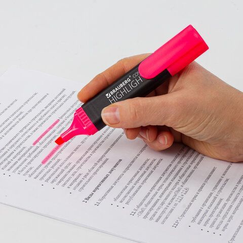 Текстовыделитель BRAUBERG 2 шт. &quot;Contract&quot;, РОЗОВЫЙ, линия 1-5 мм, 150392