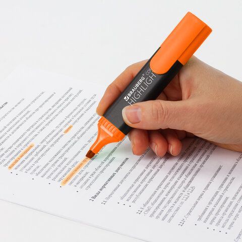 Текстовыделитель BRAUBERG 2 шт. &quot;Contract&quot;, ОРАНЖЕВЫЙ, линия 1-5 мм, 150393