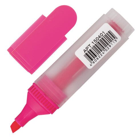 Текстовыделитель BRAUBERG 2 шт. &quot;FLUO&quot;, РОЗОВЫЙ, линия 1-5 мм, 150401