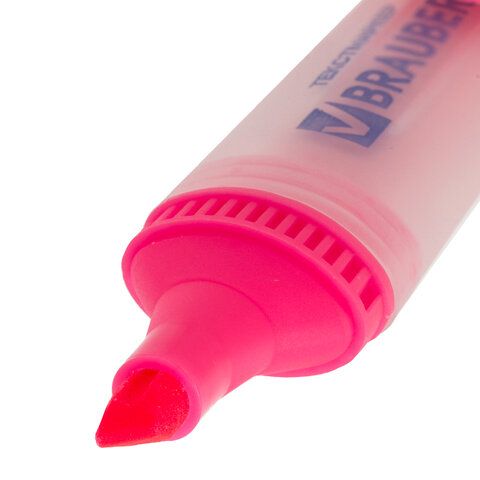 Текстовыделитель BRAUBERG 2 шт. &quot;FLUO&quot;, РОЗОВЫЙ, линия 1-5 мм, 150401