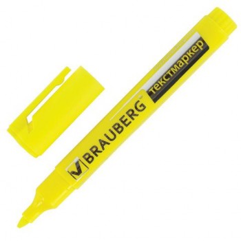 Текстовыделитель BRAUBERG 3 шт. "Energy", ЖЕЛТЫЙ, линия 1-3 мм, 150482