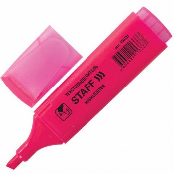 Текстовыделитель STAFF 12 шт. "EVERYDAY HL-728", РОЗОВЫЙ, линия 1-5 мм, 150731