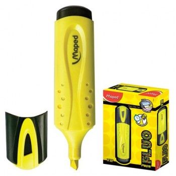 Текстовыделитель MAPED 3 шт. (Франция) "Fluo Pep's Classic", ЖЕЛТЫЙ, линия 1-5 мм, 742534